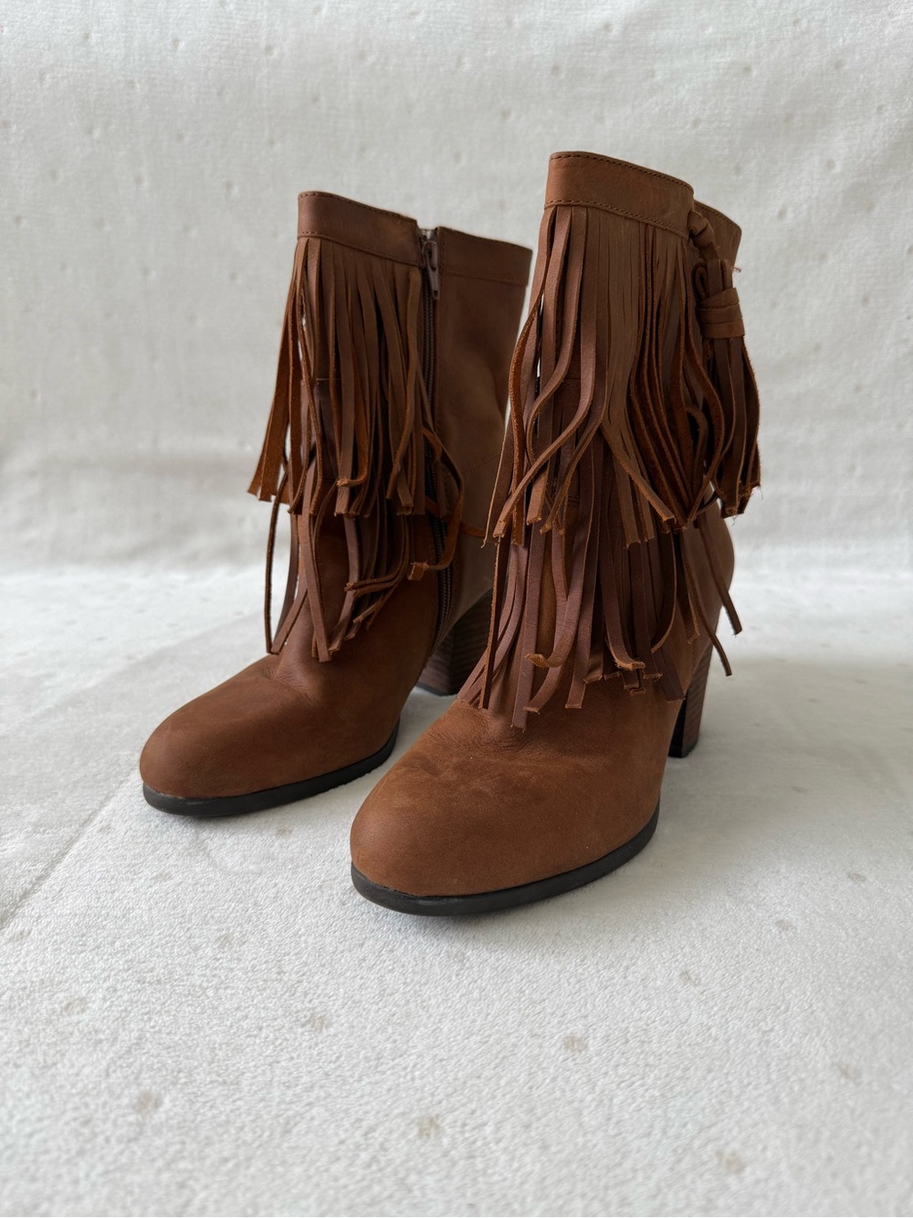 Denim & Supply Ralph Lauren Brown Suede Fringe Western Boots Size 9B